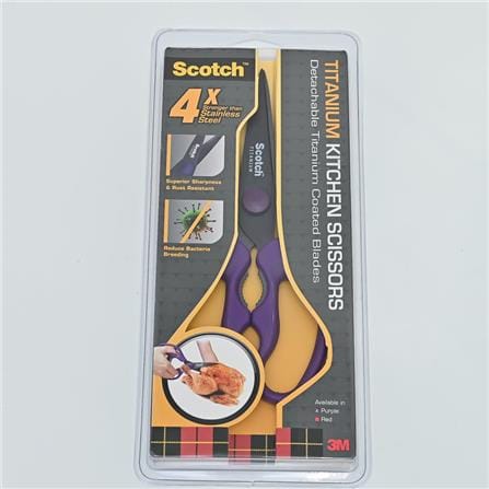 SCOTCH DETACHABLE TITANIUM KITCHEN SCISSORS PURPLE