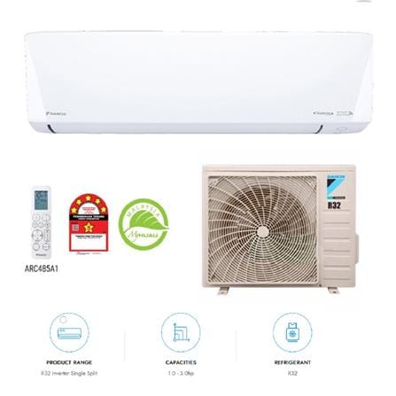 DAIKIN DELUXE INVERTER AIR CONDITIONER FTKU28BV1MF/RKU28BV1M 1HP