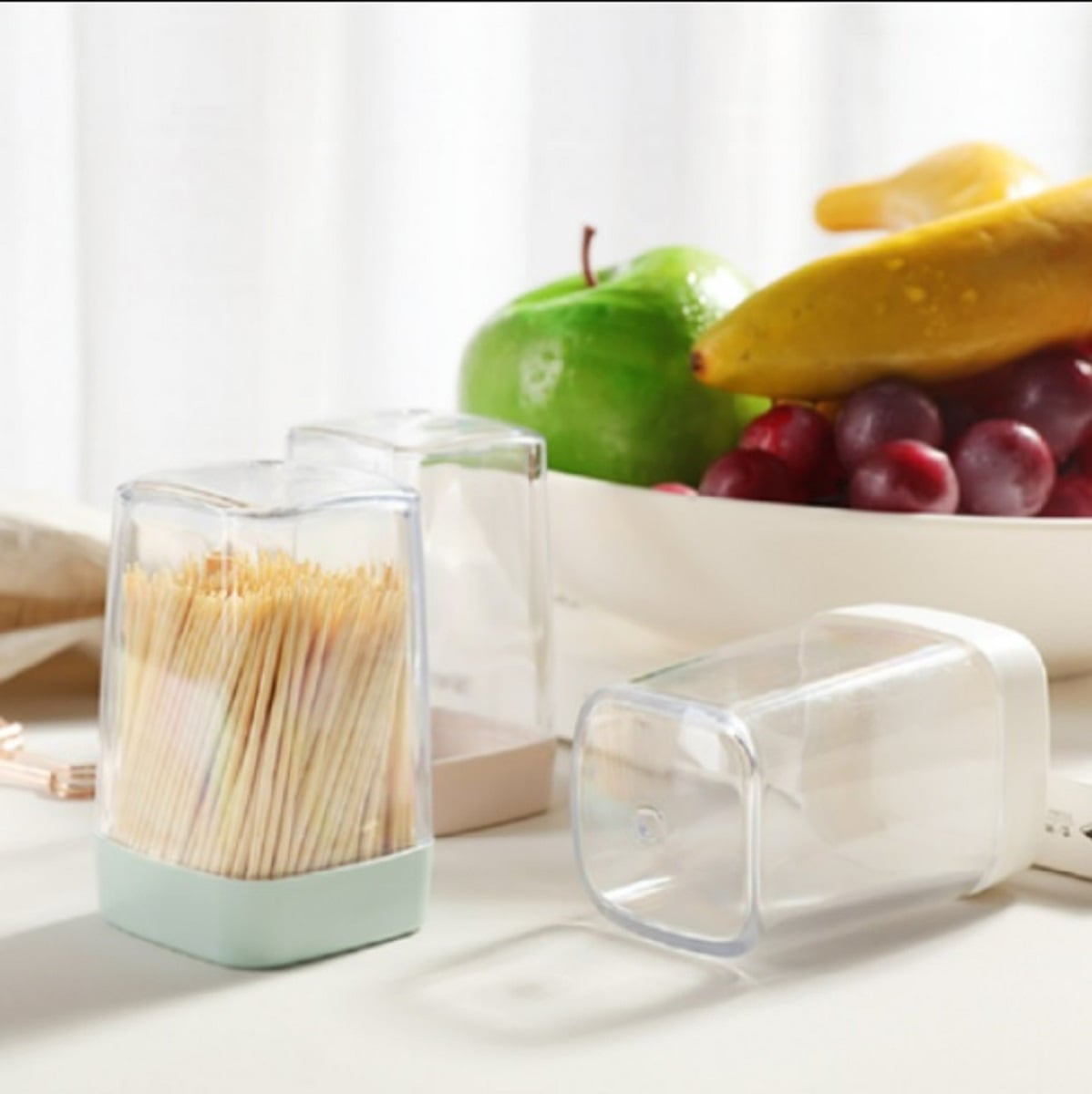 KECH TOOTHPICK BOX PULL LID SQUARE KECH WHITE