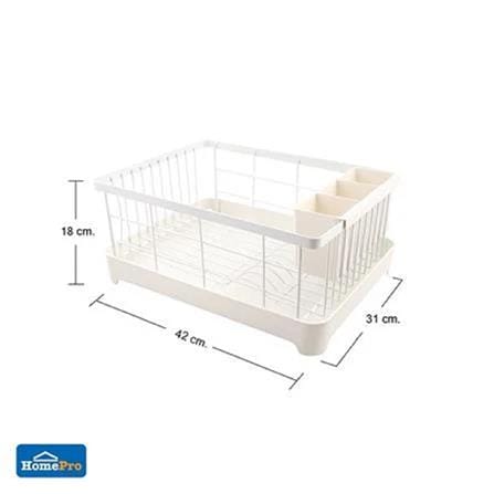 DISH RACK DRIP TRAY 47X33X22.5CM CHIC S0372 WHITE