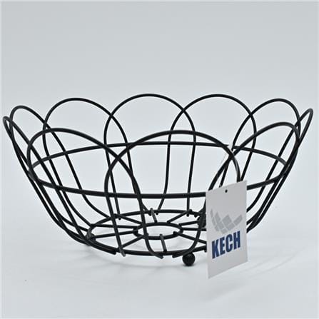 FRUIT BASKET FLOWER KECH 29X29X14.5CM BLACK