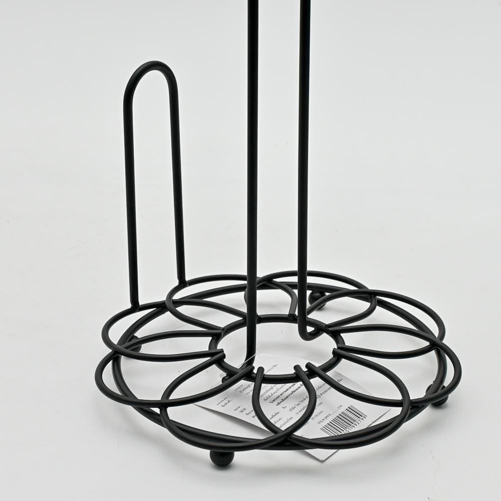 TISSUE STAND FLOWER KECH 17X17X36CM BLACK