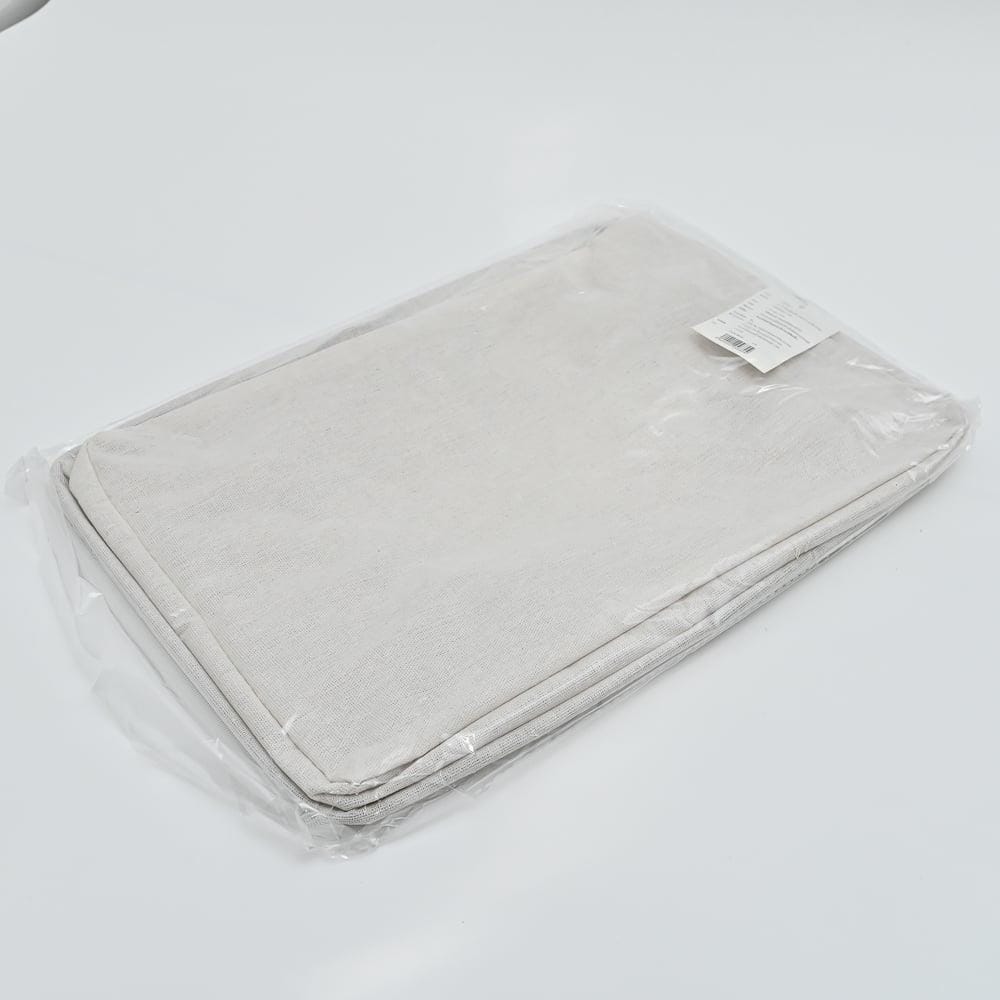 CLOTH BASKET SIMPLE PLIM M 37X26X18CM CREAM