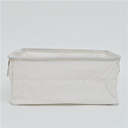 CLOTH BASKET SIMPLE PLIM M 37X26X18CM CREAM