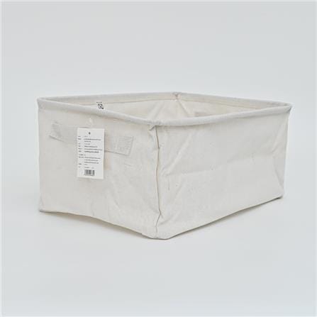 CLOTH BASKET SIMPLE PLIM M 37X26X18CM CREAM