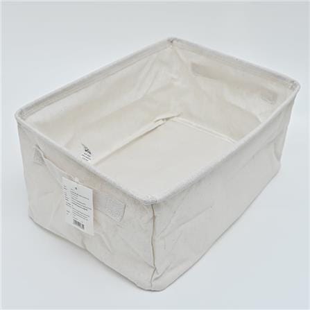 CLOTH BASKET SIMPLE PLIM M 37X26X18CM CREAM