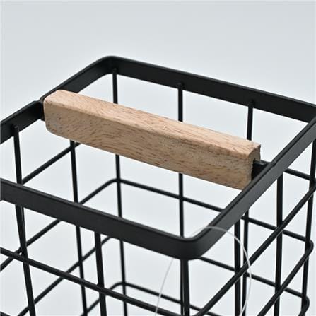 KITCHEN HOLDER SQUARE WOOD KECH 14X14X19.5CM BLACK