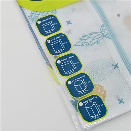 LAUNDRY WASH BAG PLIM PINEAPPLE SQUARE 40X50CM WHITE