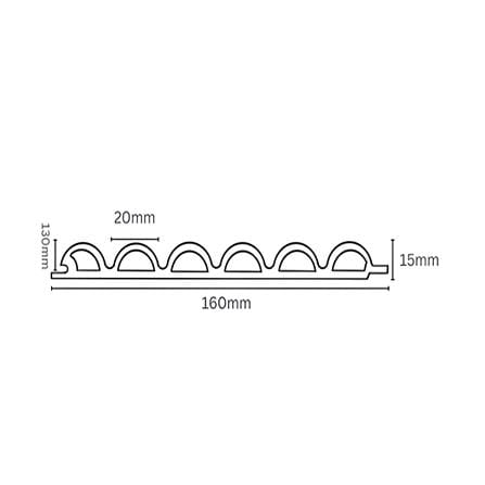 ECOCLASS WALL LINE 300X16X1.5CM M6-715 NOCE 0.48M2