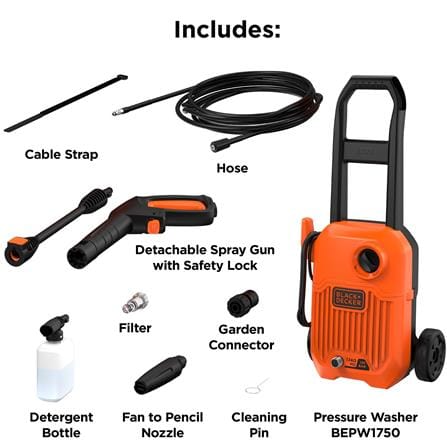 BLACK & DECKER BEPW1750 1500W 120BAR PRESSURE CLEANER