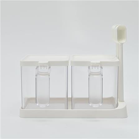 KECH SEASONING BOX WITH TRAY 2 COMPARTMENT WHITE