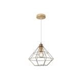 CHANDELIER 10278-1P-GD 230MM BRIGHT OBJECTIVES GOLD