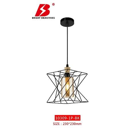 BRIGHT OBJECTIVES CHANDELIER 10309-1P 230MM BLACK