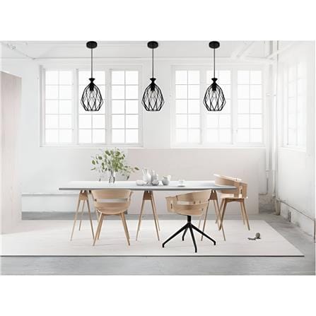 BRIGHT OBJECTIVES CHANDELIER 10281-1P-BK 200MM BLACK