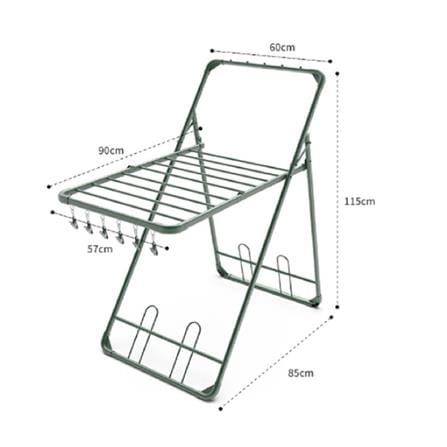 COSSY PLUS CLOTH RACK 115x85x55cm CP-003 GREEN
