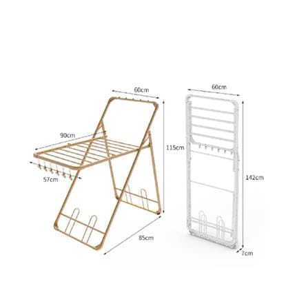 COSSY PLUS CLOTH RACK 115x85x55cm CP-003 GOLD