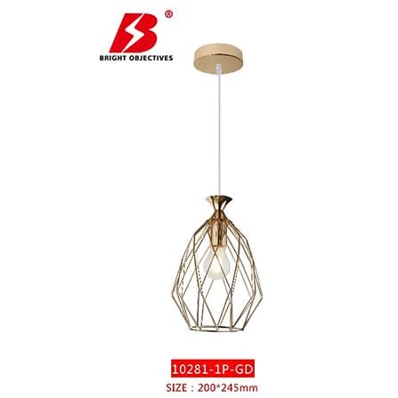 BRIGHT OBJECTIVES CHANDELIER 10281-1P-GD 200MM GOLD