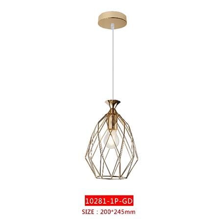 BRIGHT OBJECTIVES CHANDELIER 10281-1P-GD 200MM GOLD