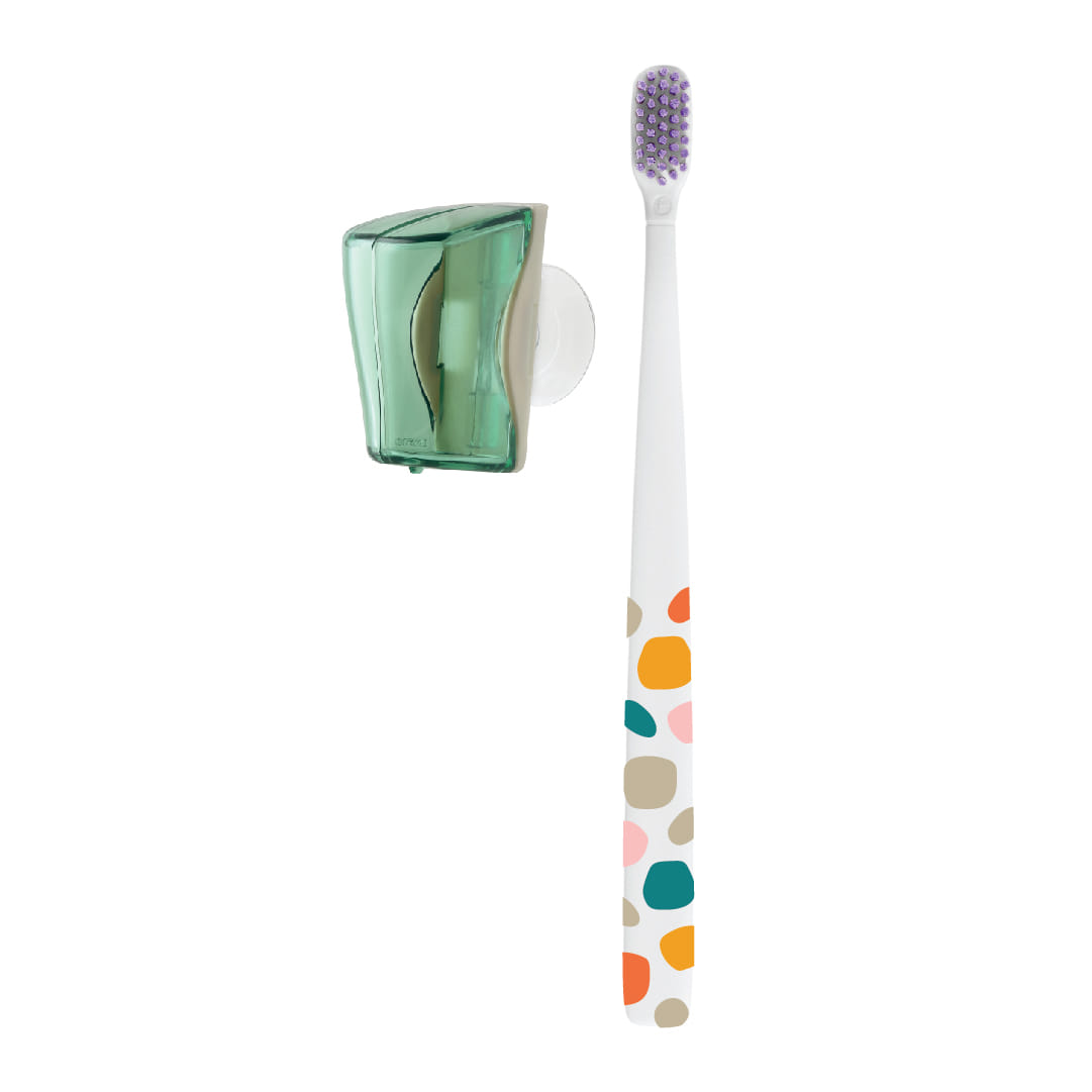 FLIPPER TWIGO BASIC COMBO ADULT TOOTHBRUSH + TOOTHBRUSH HOLDER F30802-00 MOUNTAIN GREEN