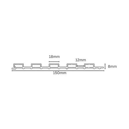 ECOCLASS WALL LINE 300X16X0.5CM WP1507 OMAR 0.48M2