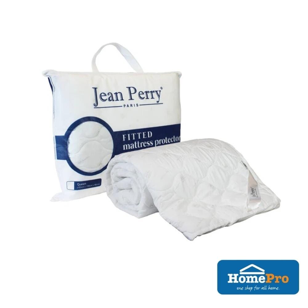 JEAN PERRY FITTED MATTRESS EXTRA THICK PROTECTOR 40CM WHITE