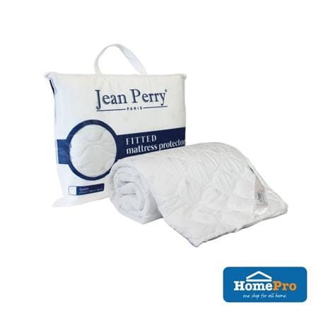 JEAN PERRY FITTED MATTRESS EXTRA THICK PROTECTOR 40CM WHITE