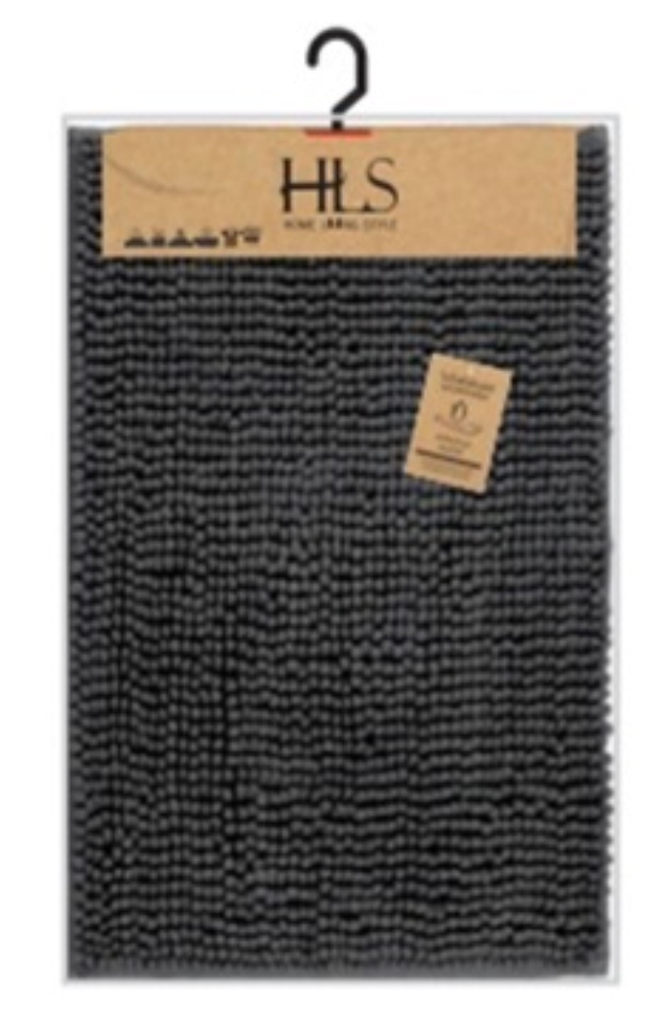 HLS RUG CHENILLE 45X120CM DARK GRAY