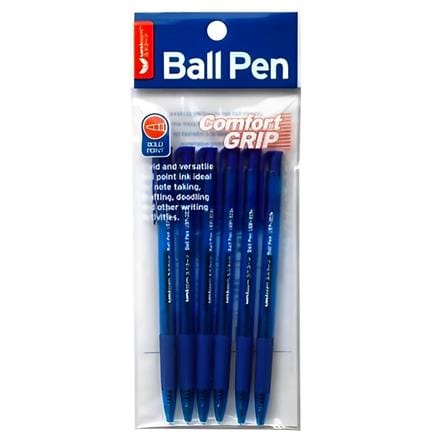 UNICORN BALL PEN 6 PIECES BLUE UBP-323R
