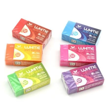 UNICORN SOFT COLOUR ERASER EC36-3S 3 PIECES