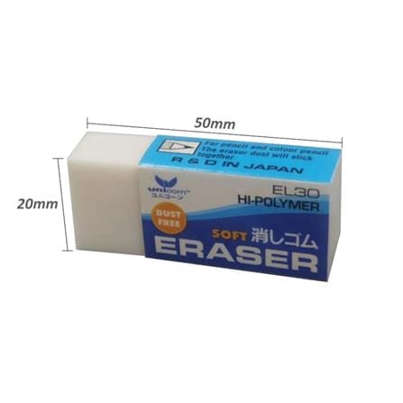 UNICORN SOFT ERASER EL30-3S 3 PIECES