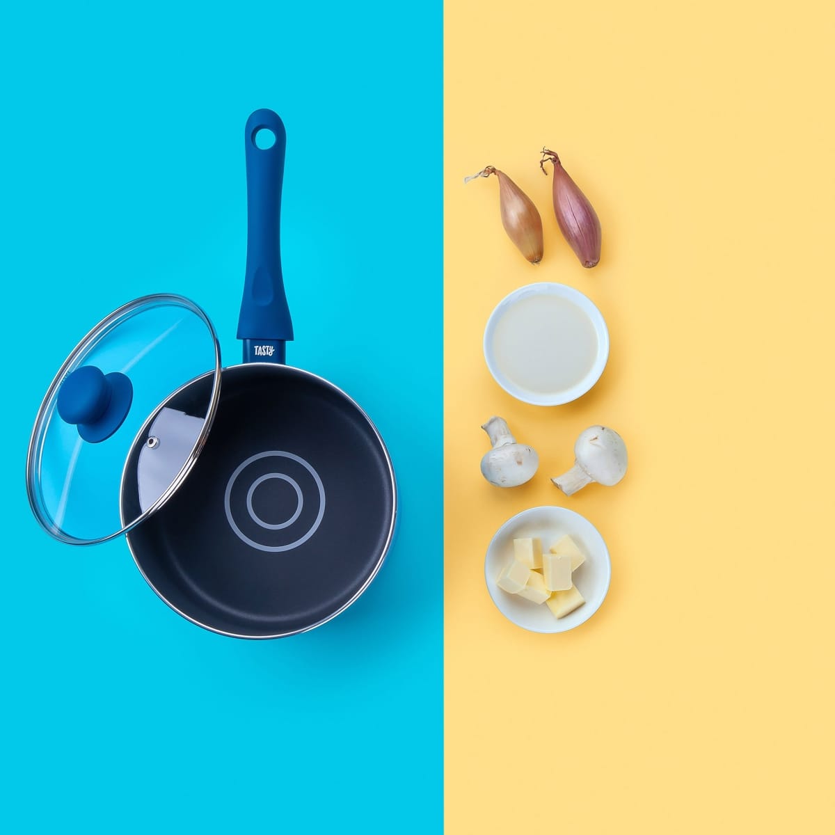 TASTY NON-STICK SAUCEPAN 20CM WITH GLASS LID & OIL DOSAGE SYSTEM 678547