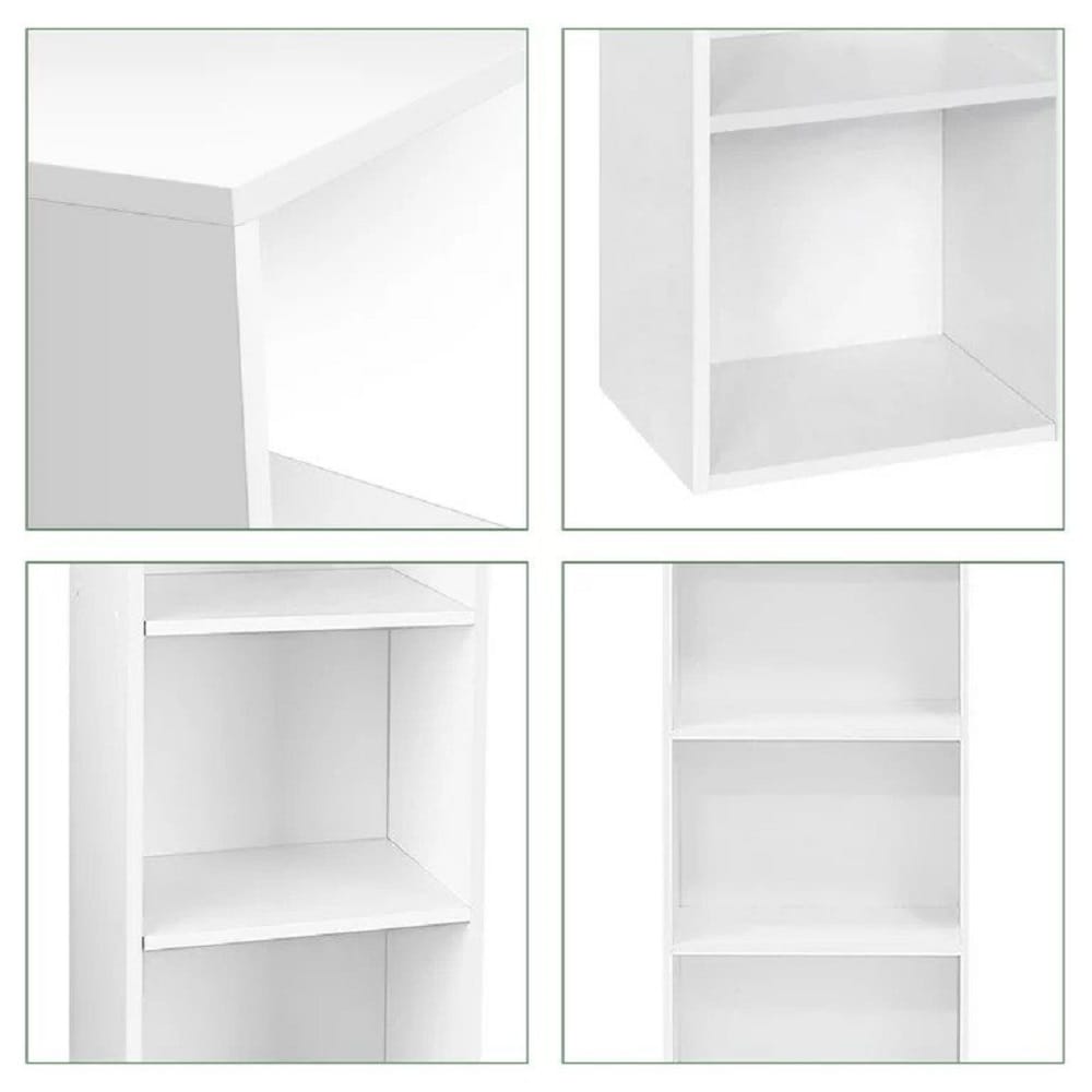 OPEN SHELF 4 TIER RACK CABINET WHITE