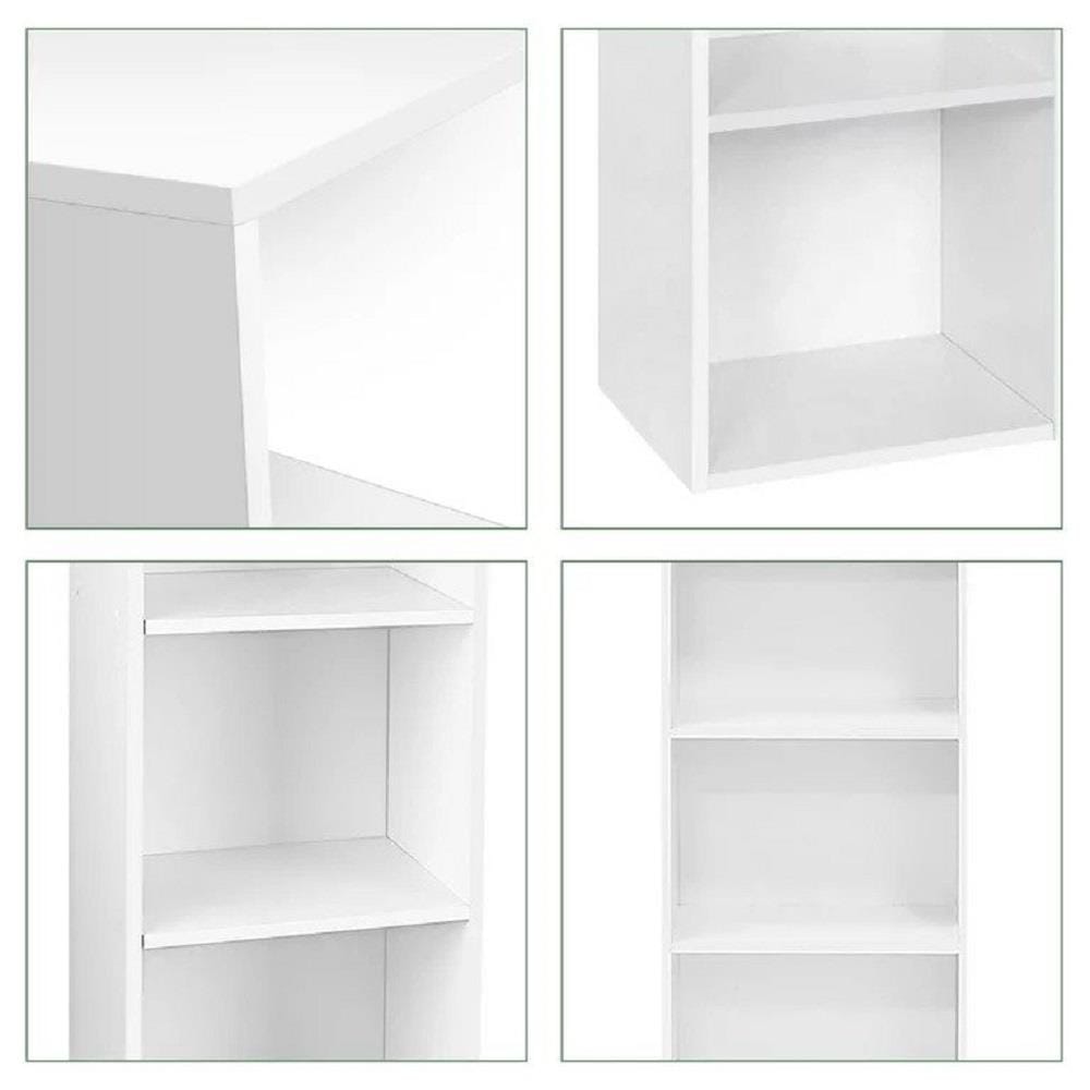 OPEN SHELF 4 TIER RACK CABINET WHITE