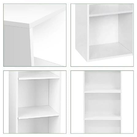 OPEN SHELF 4 TIER RACK CABINET WHITE