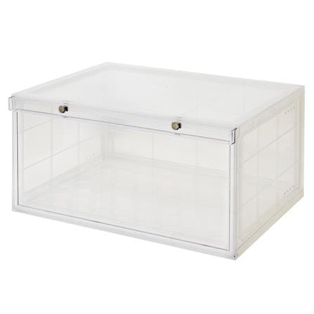 SHOES BOX STACKO MAGNETIC LOCK 37x28X18.3CM 1016 CLEAR