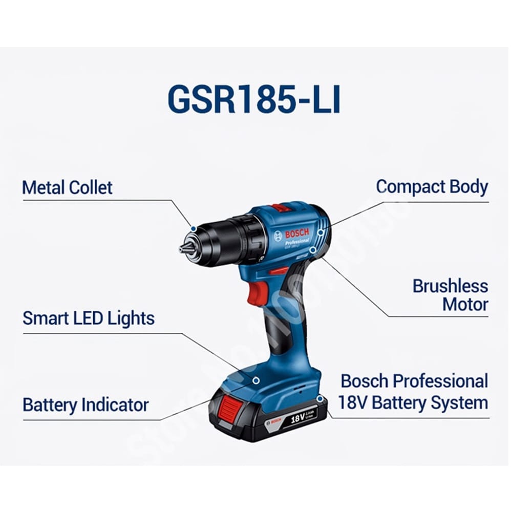 BOSCH CORDLESS DRILL GSR 185LI  18V 06019K30L1