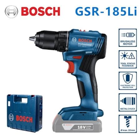 BOSCH CORDLESS DRILL GSR 185LI  18V 06019K30L1