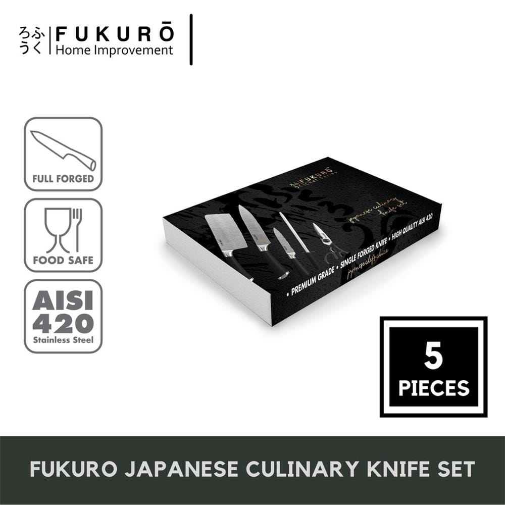FUKURO 5-PIECE JAPANESE CULINARY KNIFE SET - HH 0390