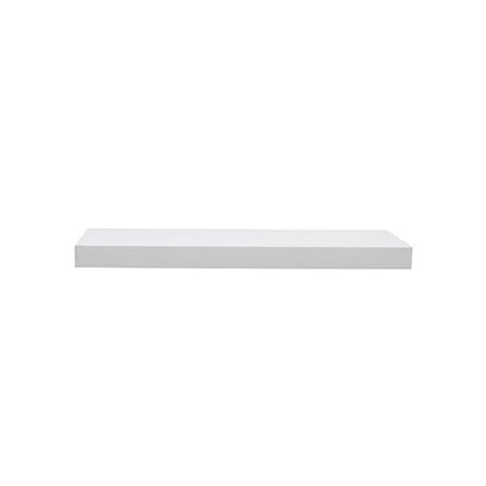 FLOATING WOOD SHELF 80X24X5CM WHITE