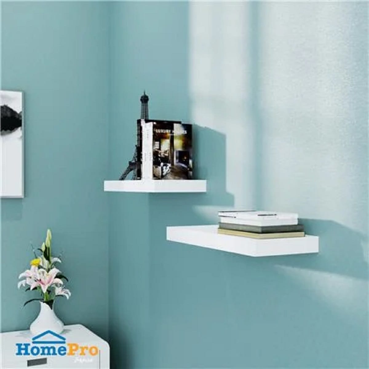 FLOATING WOOD SHELF STACKO 60X24X5CM WE210622-60WH WHITE