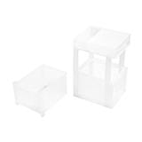 2 TIER MINI DRAWER DKW HH-463/2T 17X21.2X32CM CLEAR/WHITE