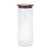GLASS CANISTER WITH PULL LID KECH SS SLIM L 0.9L CLEAR