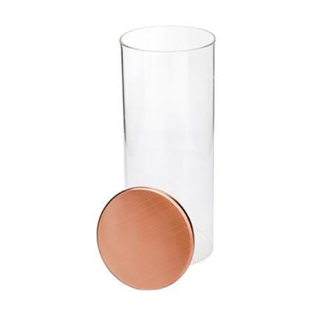 GLASS CANISTER WITH PULL LID KECH SS SLIM L 0.9L CLEAR
