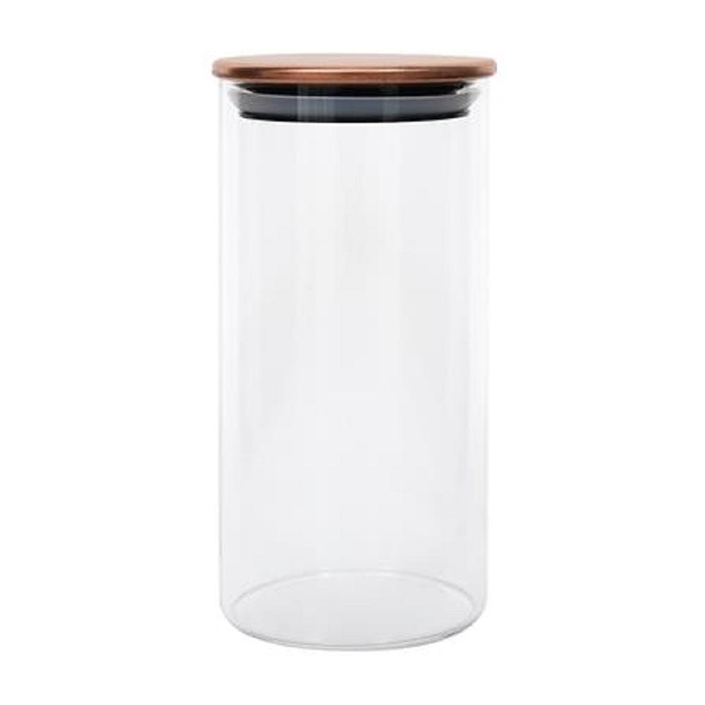 GLASS CANISTER WITH PULL LID KECH SS SLIM L 0.8L CLEAR