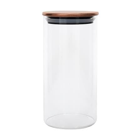 GLASS CANISTER WITH PULL LID KECH SS SLIM L 0.8L CLEAR