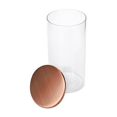 GLASS CANISTER WITH PULL LID KECH SS SLIM L 0.8L CLEAR