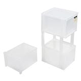 3 TIER MINI DRAWER DKW HH-463/3 17X21.2X41.3CM WHITE/CLEAR