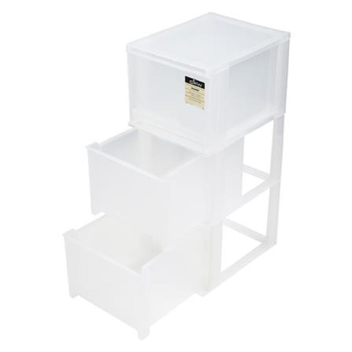 3 TIER MINI DRAWER DKW HH-463/3 17X21.2X41.3CM WHITE/CLEAR