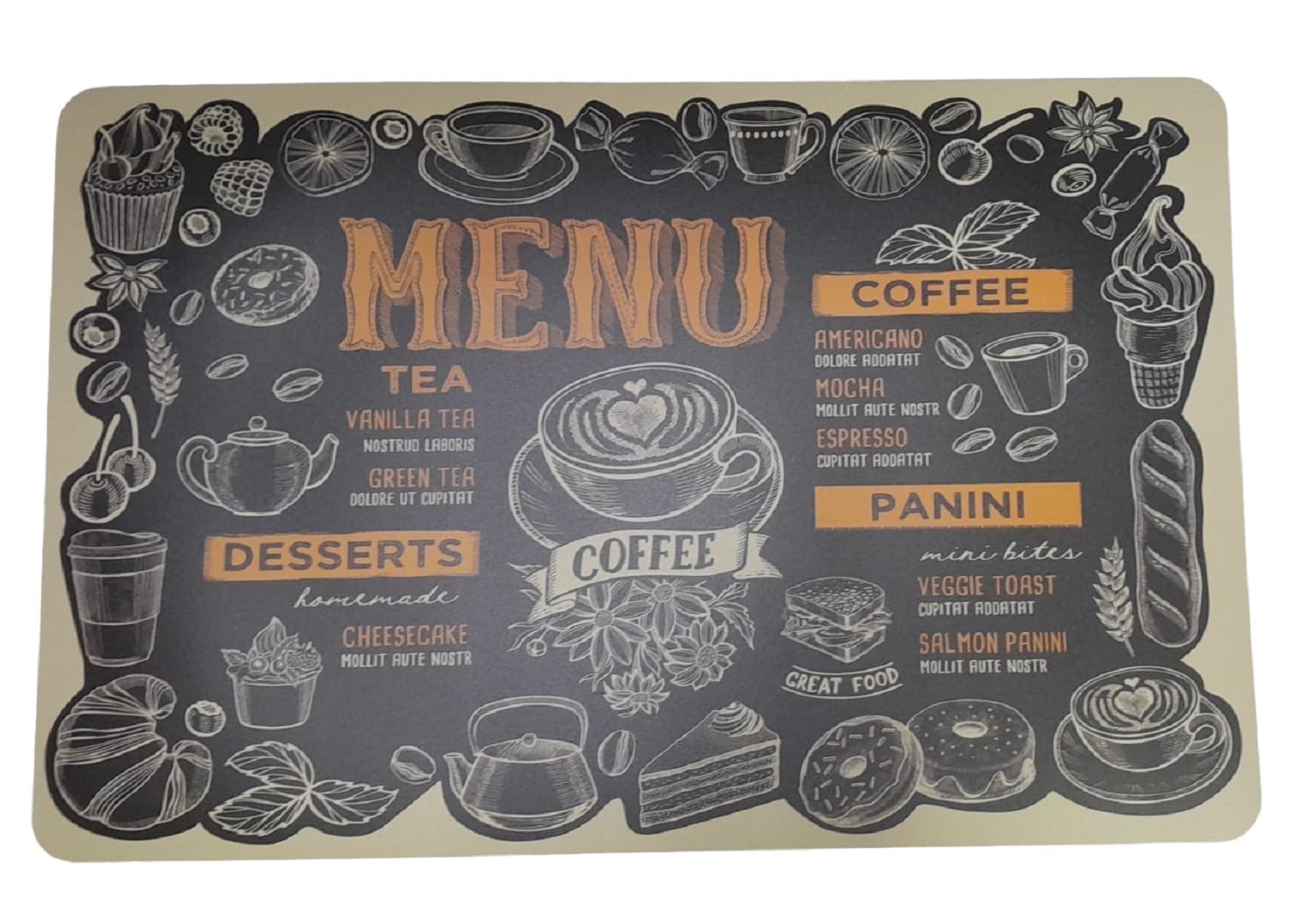 SHUTO PLACEMAT PP 43CMX28CM PM PP - 5 BLACK