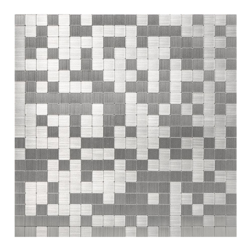 TARA PEEL & STICK ALUMINIUM WALL STICKER 30.5X30.5CM SMALL SQUARE 2IN1